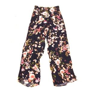 Flowy floral pants